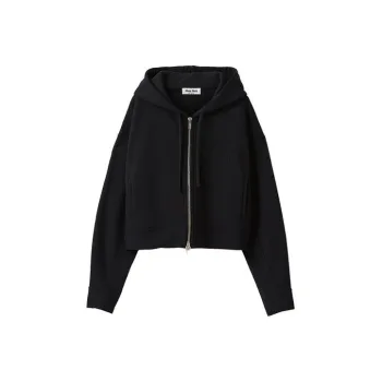 MIU MIU Zip up Cropped Hoodie