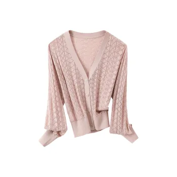 H-YXIANG Knitwear Women's Rouge Pink