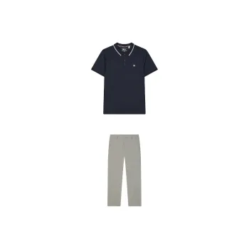 FILA Casual Sportswear Men Legend Blue+Taupe