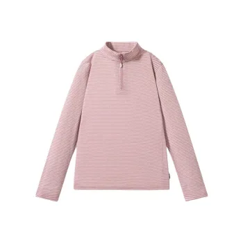 OUTDOOR PRODUCTS T-Shirt Women's Light Coral Pink White Pinstripe