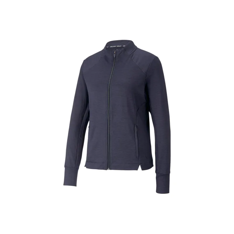 PUMA Veste De Golf Entièrement Zippée Heather Femme Jacket Women's Blue-0