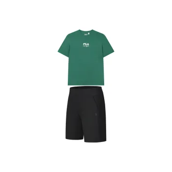 FILA Casual Sportswear Men Midsummer Green+Pitch Black