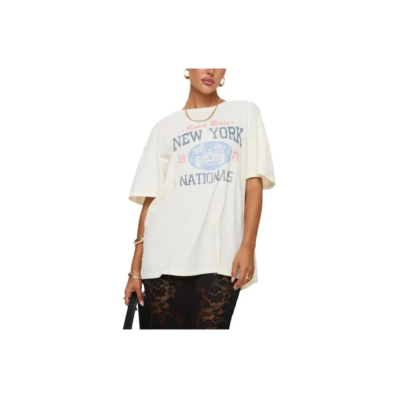 PRINCESS POLLY T-Shirt Women's White/White-0