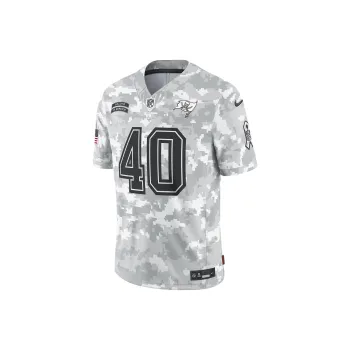 Nike Dri-FitNFL Mike Alstott Tampa Bay Buccaneers Salute To Service Rugby Jerseys Men's White