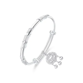 Master Kim Sterling Silver Adjustable Bangle Women's