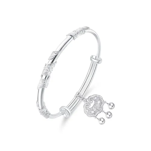 Master Kim Sterling Silver Adjustable Bangle Women's
