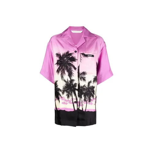 PALM ANGELS Sunset Print Button Up Bowling Shirt