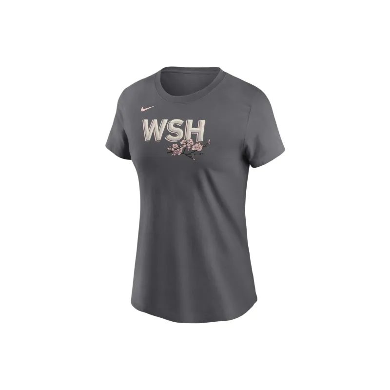 Nike T-Shirt Women's Gray Washington Nationals-0