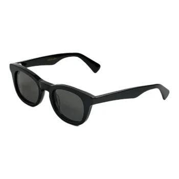 ZARA Acetate Cellulose Triacetate Round Sunglasses Men's Black