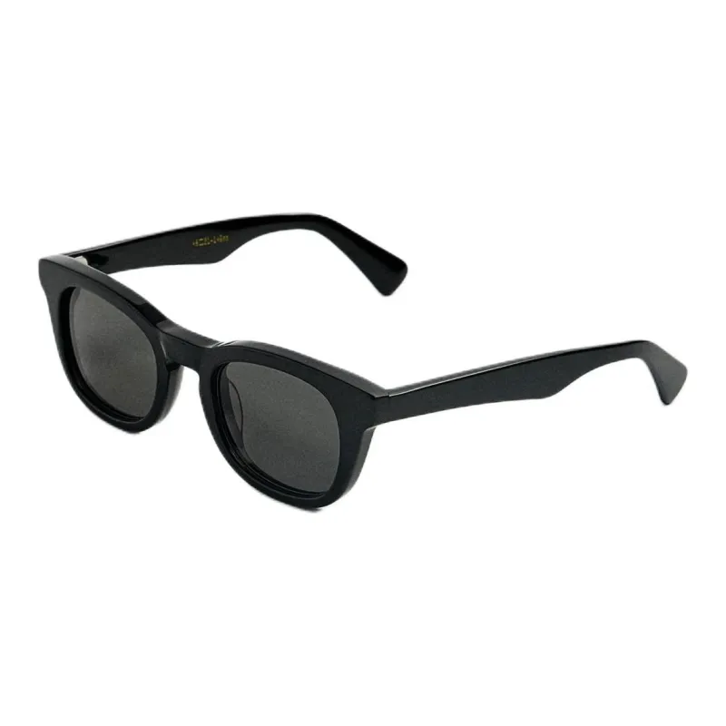 ZARA Acetate Cellulose Triacetate Round Sunglasses Men's Black-0