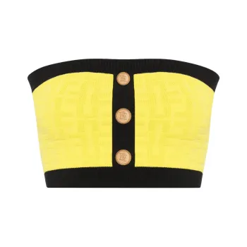 Elisabetta Franchi SS24 Strapless Top Women's Lime Green