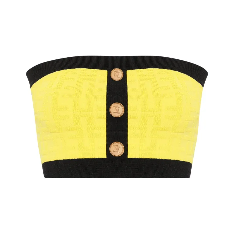 Elisabetta Franchi SS24 Strapless Top Women's Lime Green-0