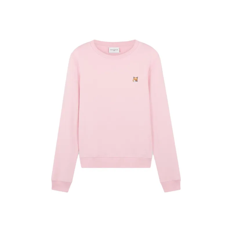 Maison Kitsune Fox Head Patch Regular Sweatshirt Pale Pink-0