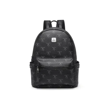 FAIRWHALE PVC Backpack Unisex Black/Brown