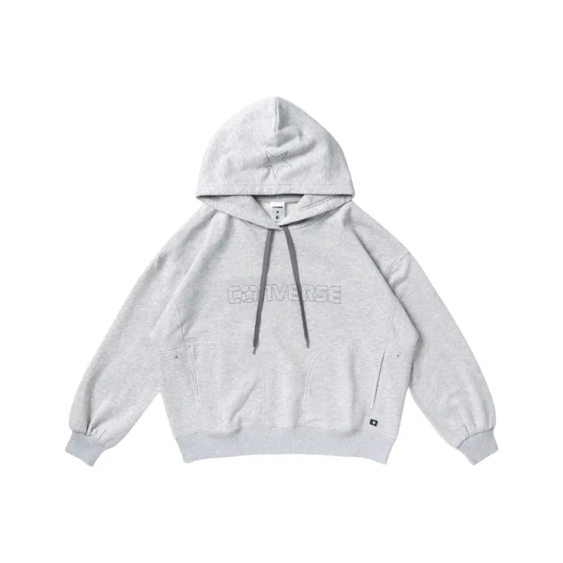 Converse SWEAT HOODIE Sweatshirt Women's Light Heather Gray-0