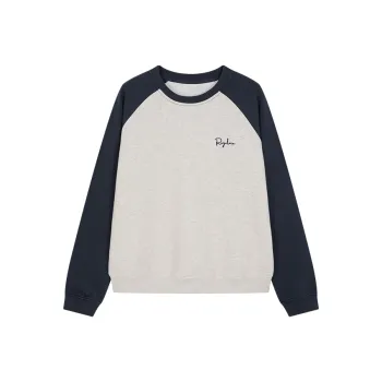 Mo Han Yi Mei FW24 Sweatshirt Women's Navy Blue & Heather Gray