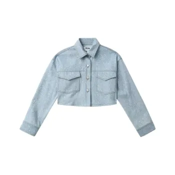 MSGM Glitter Cropped Jacket