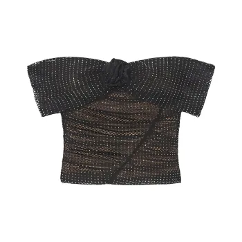 Self portrait Strapless Top Women's Classic Black