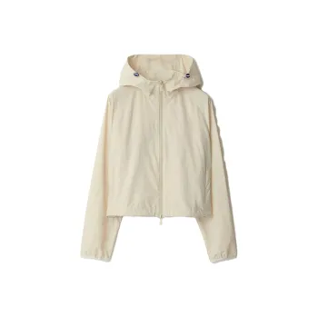 Burberry Equestrian Knight Hooded Cropped Zip Up Jacket