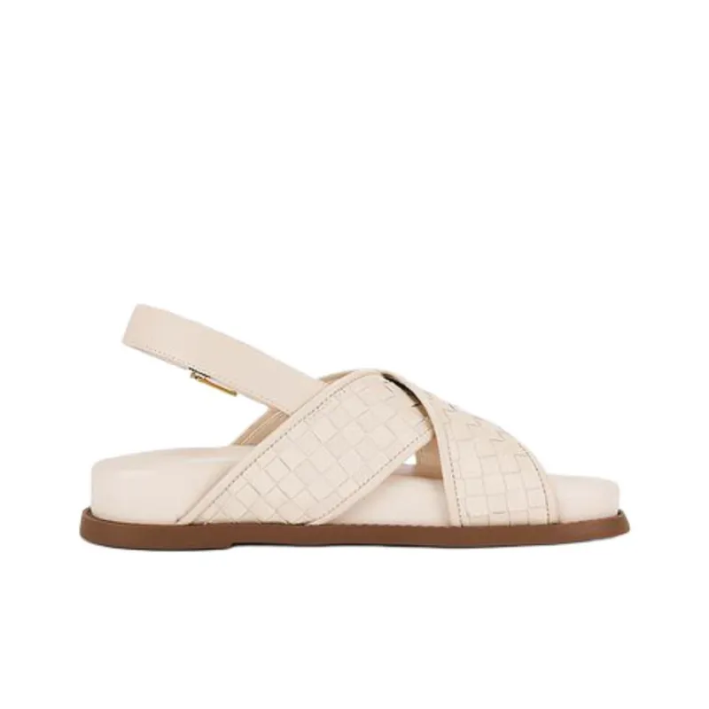 Schutz Ruby One Strap Sandals Women's Beige-1