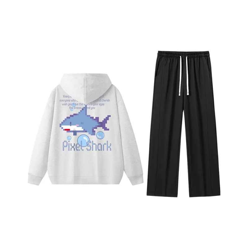 Small Columns Under The Sea Sweatshirt Set Unisex-24
