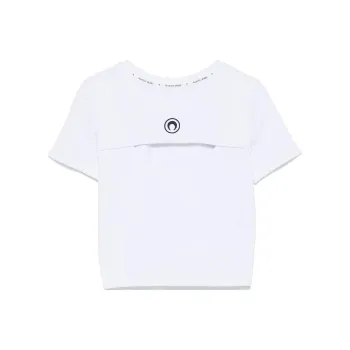 Marine Serre Moon logo Cut out T shirt