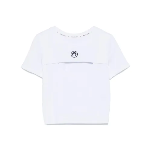 Marine Serre Moon logo Cut out T shirt