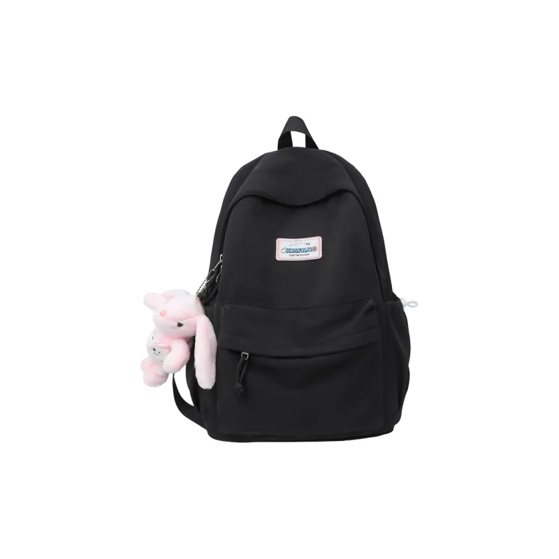 Kaka Tree Nylon Backpack Unisex Black/Pink/Yellow/Green/Blue-0