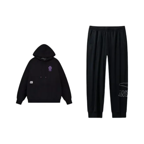 Anta Sweatshirt Set Unisex Basic Black