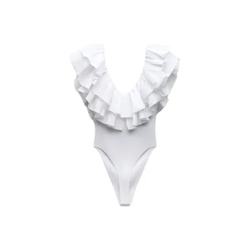 ZARA Bodysuits Women's White