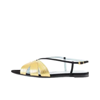 Valentino Folifoliage One Strap Sandals Women's Gold