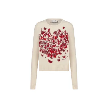 DIOR SS24 Cashmere Sweater Women's Ecru