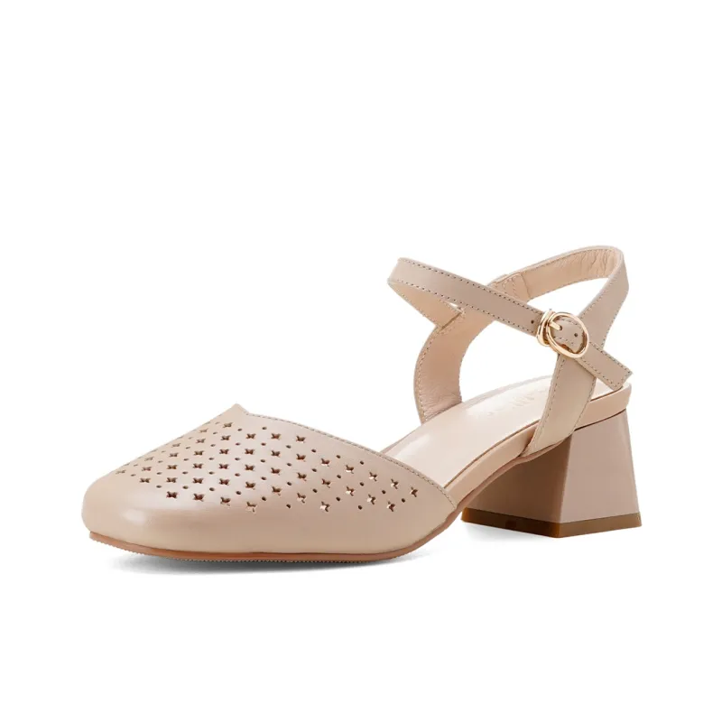 GOLDLION Chunky Heel High Heels Women's-8