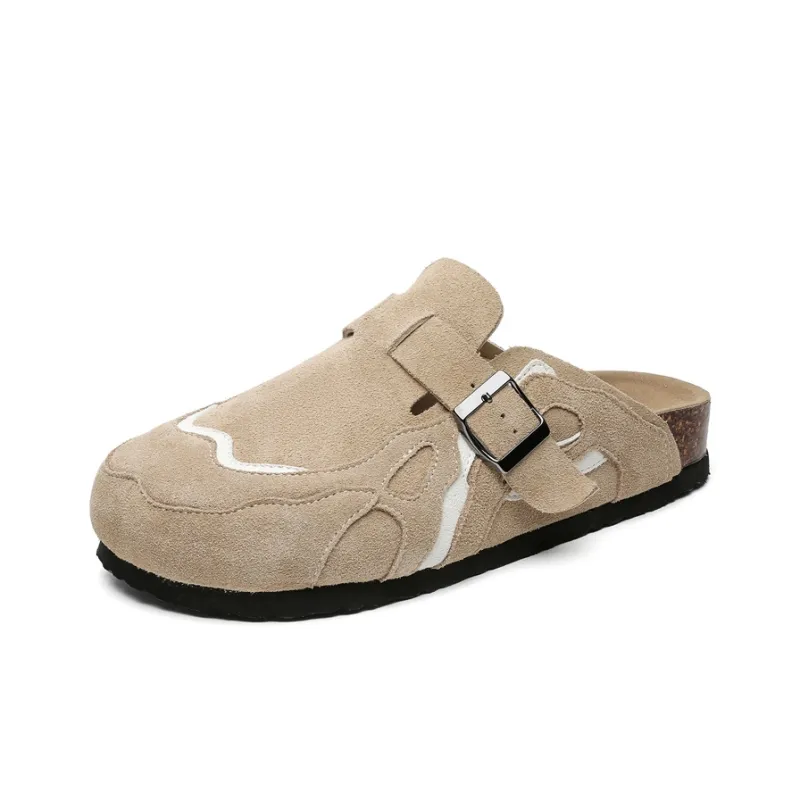 MOMGOG Cork Sole Abrasion Resistant Slip Resistant Closed Toe Slippers Unisex-6