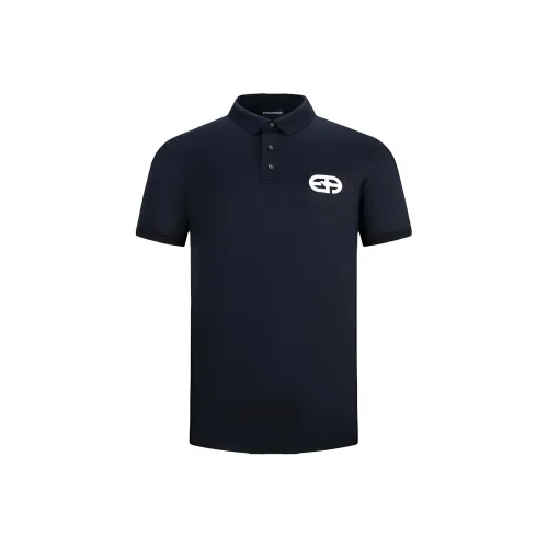 EMPORIO ARMANI Logo patch Button fastening Polo Shirt