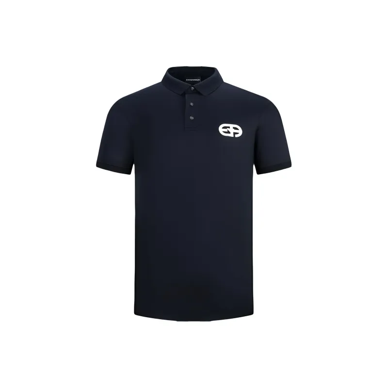 EMPORIO ARMANI Logo patch Button fastening Polo Shirt-0