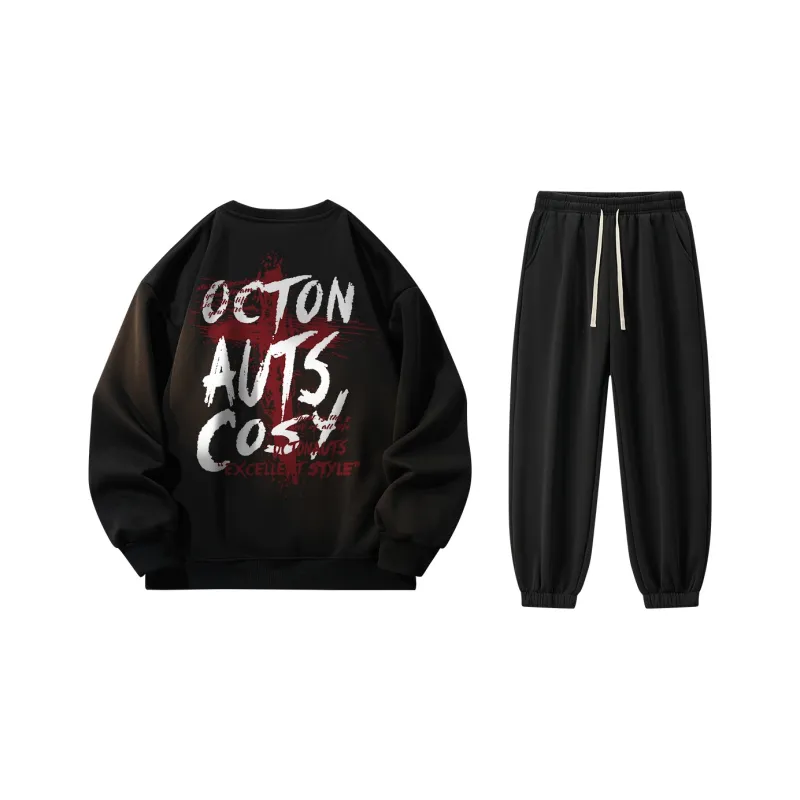 Small Columns Under The Sea Sweatshirt Set Unisex-20