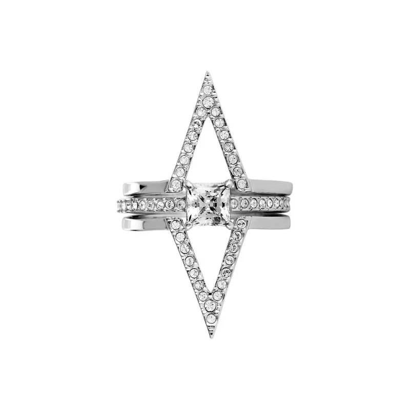 Swarovski Platinum Funk Ring Set-3