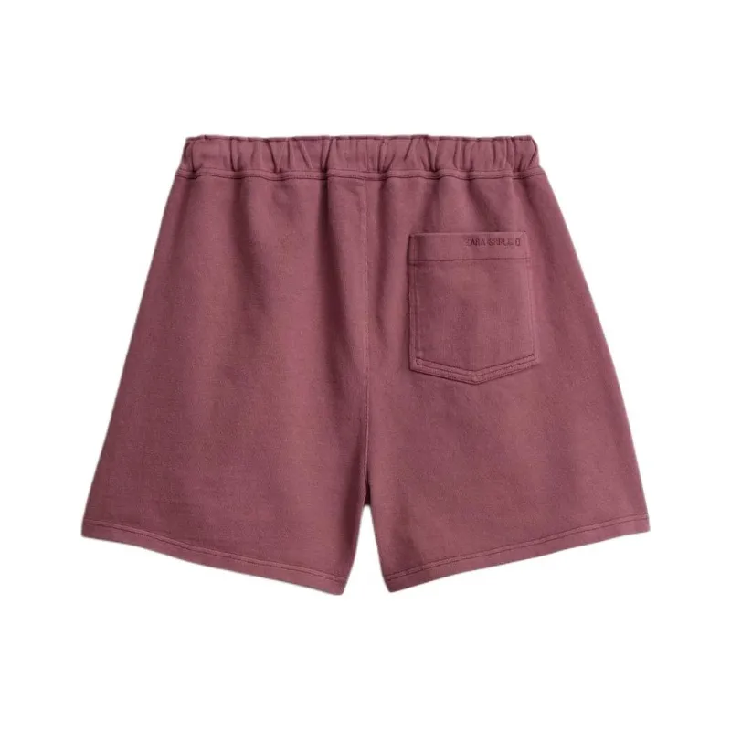 ZARA Casual Shorts Men's Light Purple Red-1