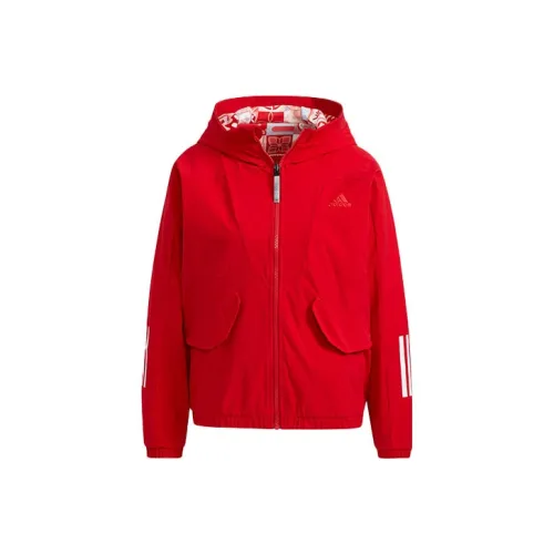 adidas CNY Limited Reversible Hooded Track Jacket Red