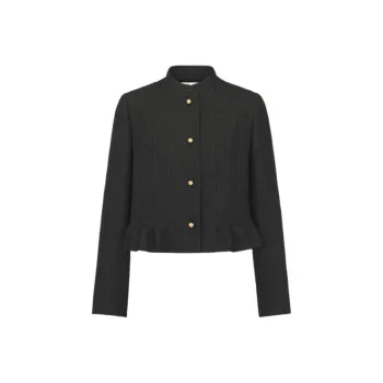 DIOR Button-Up Peplum Detailed Jacket