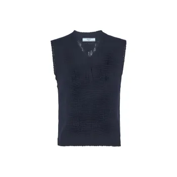 PRADA V neck Cashmere Vest