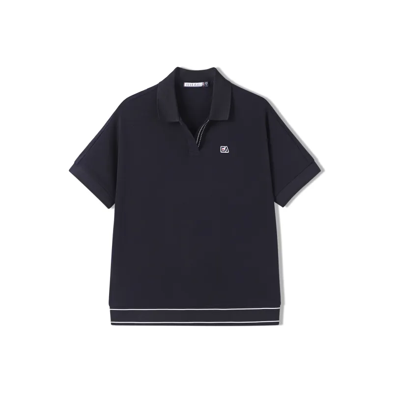 Elle Active Polo Shirt Women's Navy Blue-0