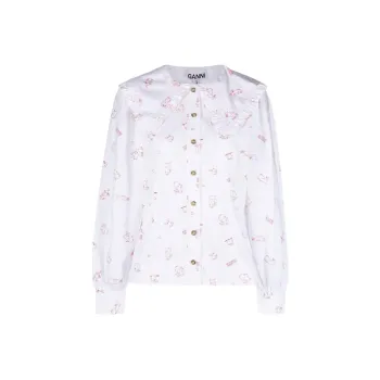 GANNI Shirts Women's White