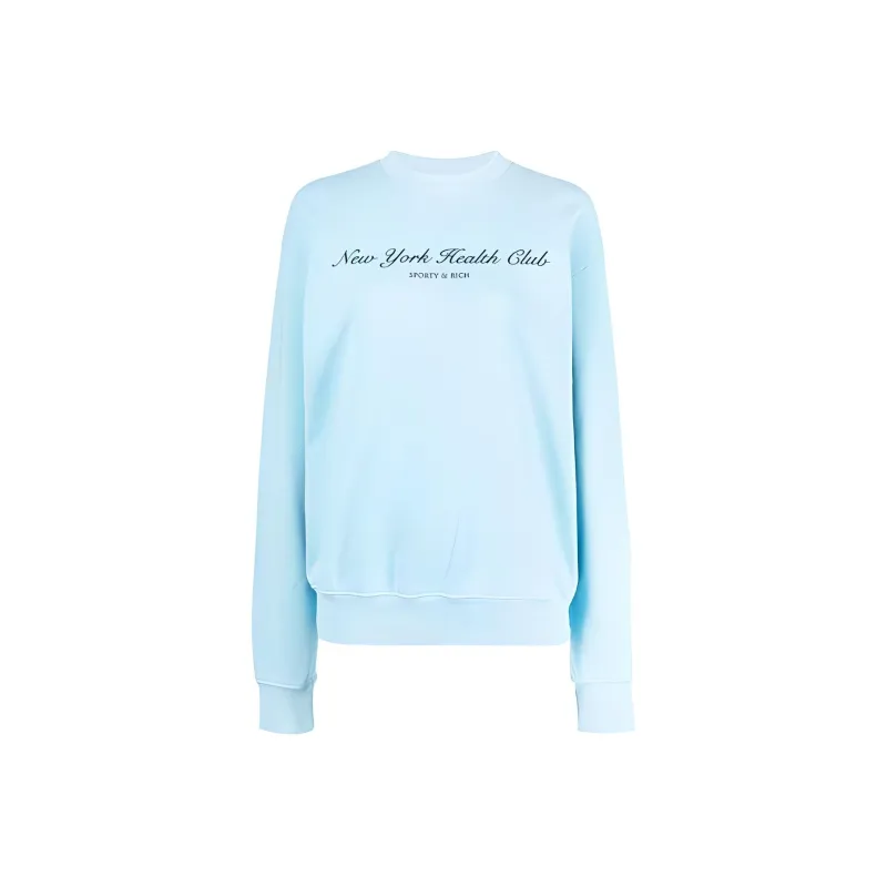 SPORTY & RICH Text print Cotton Sweatshirt-0