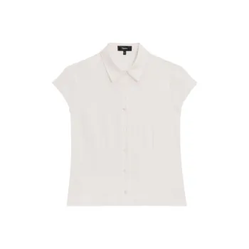 THEORY Cap sleeves Georgette Shirt