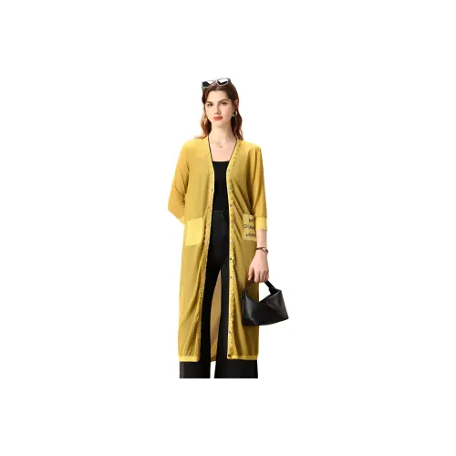 FENHONGMALI Knitwear Women's Yellow