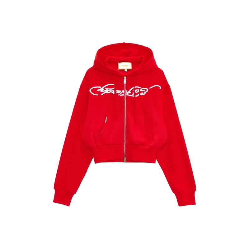 Ed Hardy Reverse World Series Sweatshirts Women's China Red-0