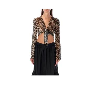GANNI Shirts Women's Brown