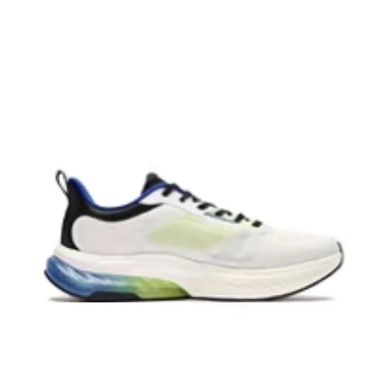 QIAODAN Anti Slip Wear Resistant Low Top Running Shoes Men's White Black-1